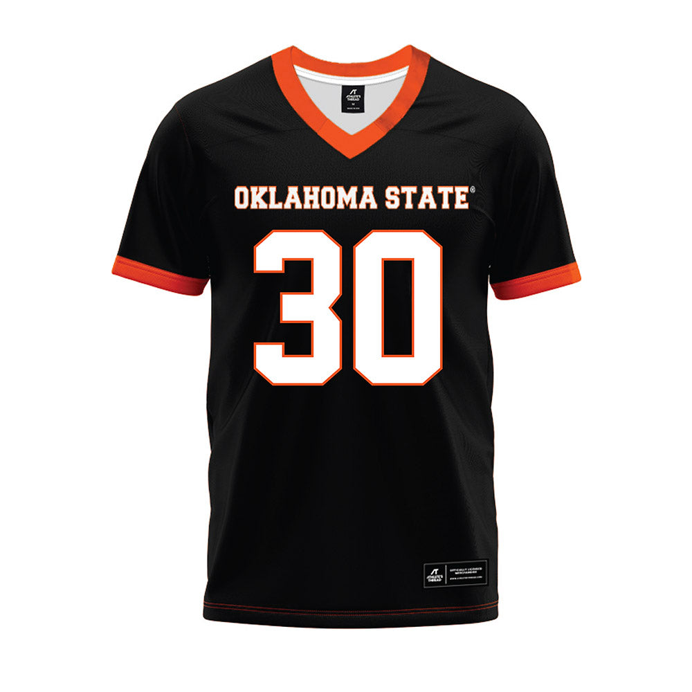Oklahoma State - NCAA Football : Jaylon White - Black Premium Football Jersey-0