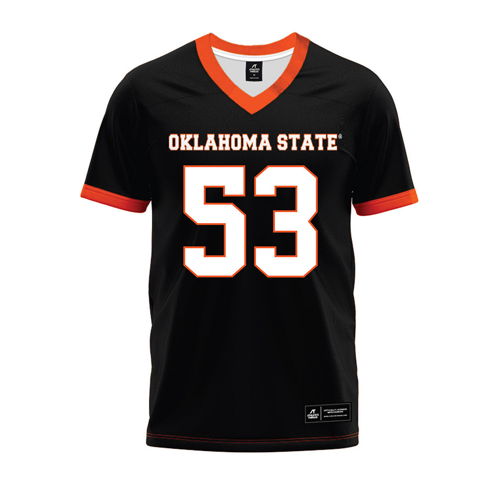Oklahoma State - NCAA Football : Jaxson Duffield - Black Premium Football Jersey-0