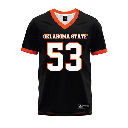 Oklahoma State - NCAA Football : Jaxson Duffield - Black Premium Football Jersey-0