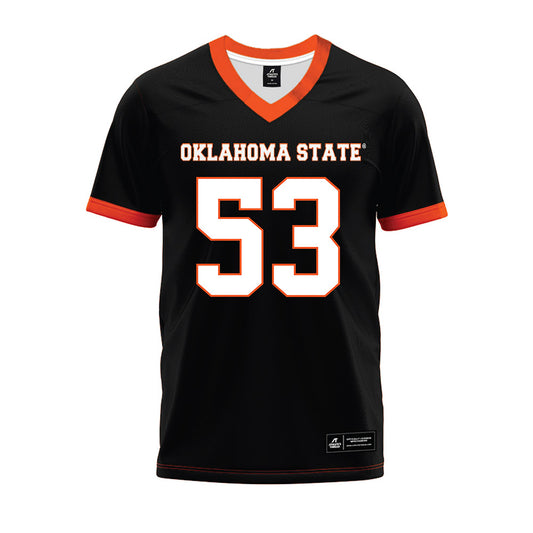 Oklahoma State - NCAA Football : Jaxson Duffield - Black Premium Football Jersey-0