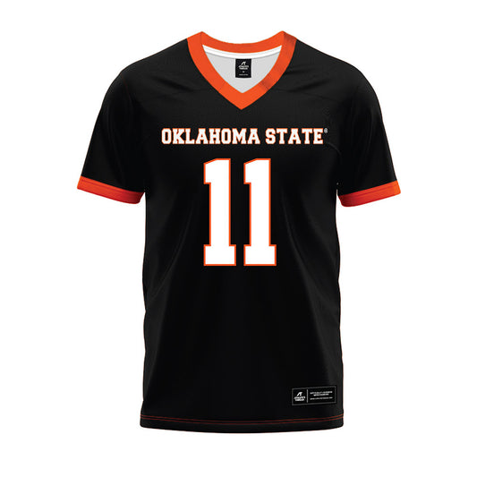 Oklahoma State - NCAA Football : Royal Capell - Black Premium Football Jersey-0