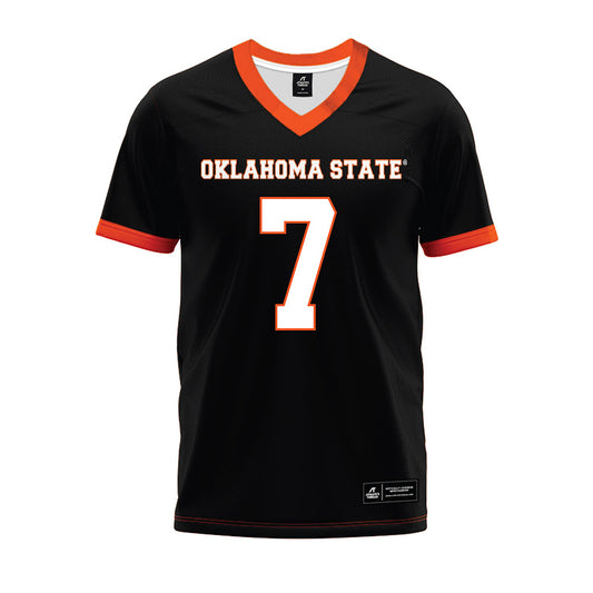 Oklahoma State - NCAA Football : Shamar Rigby - Black Premium Football Jersey-0