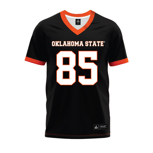 Oklahoma State - NCAA Football : Grayson Brousseau - Black Premium Football Jersey-0