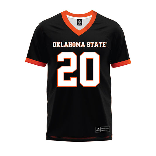 Oklahoma State - NCAA Football : Rodney Fields - Black Premium Football Jersey-0