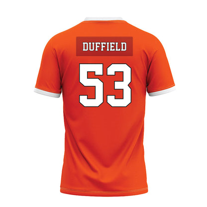 Oklahoma State - NCAA Football : Jaxson Duffield - Orange Premium Football Jersey-1