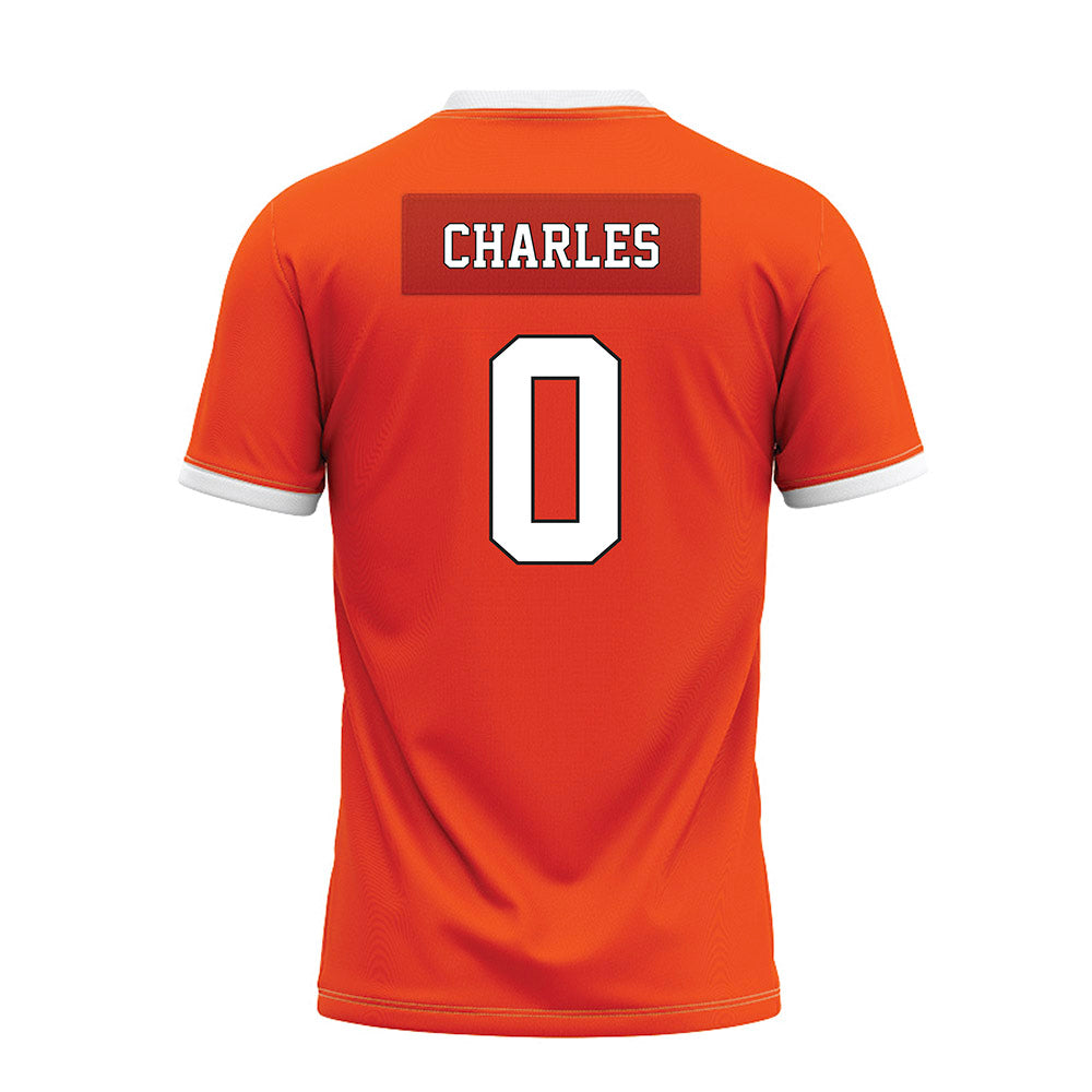 Oklahoma State - NCAA Football : Malik Charles - Orange Premium Football Jersey-1