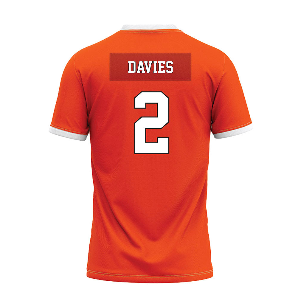 Oklahoma State - NCAA Football : Jaylin Davies - Orange Premium Football Jersey-1
