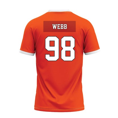 Oklahoma State - NCAA Football : Luke Webb - Orange Premium Football Jersey-1