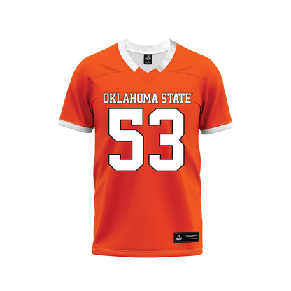 Oklahoma State - NCAA Football : Jaxson Duffield - Orange Premium Football Jersey-0