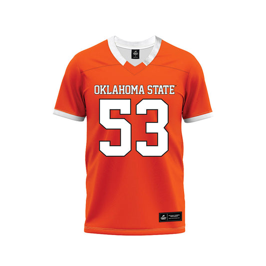 Oklahoma State - NCAA Football : Jaxson Duffield - Orange Premium Football Jersey-0