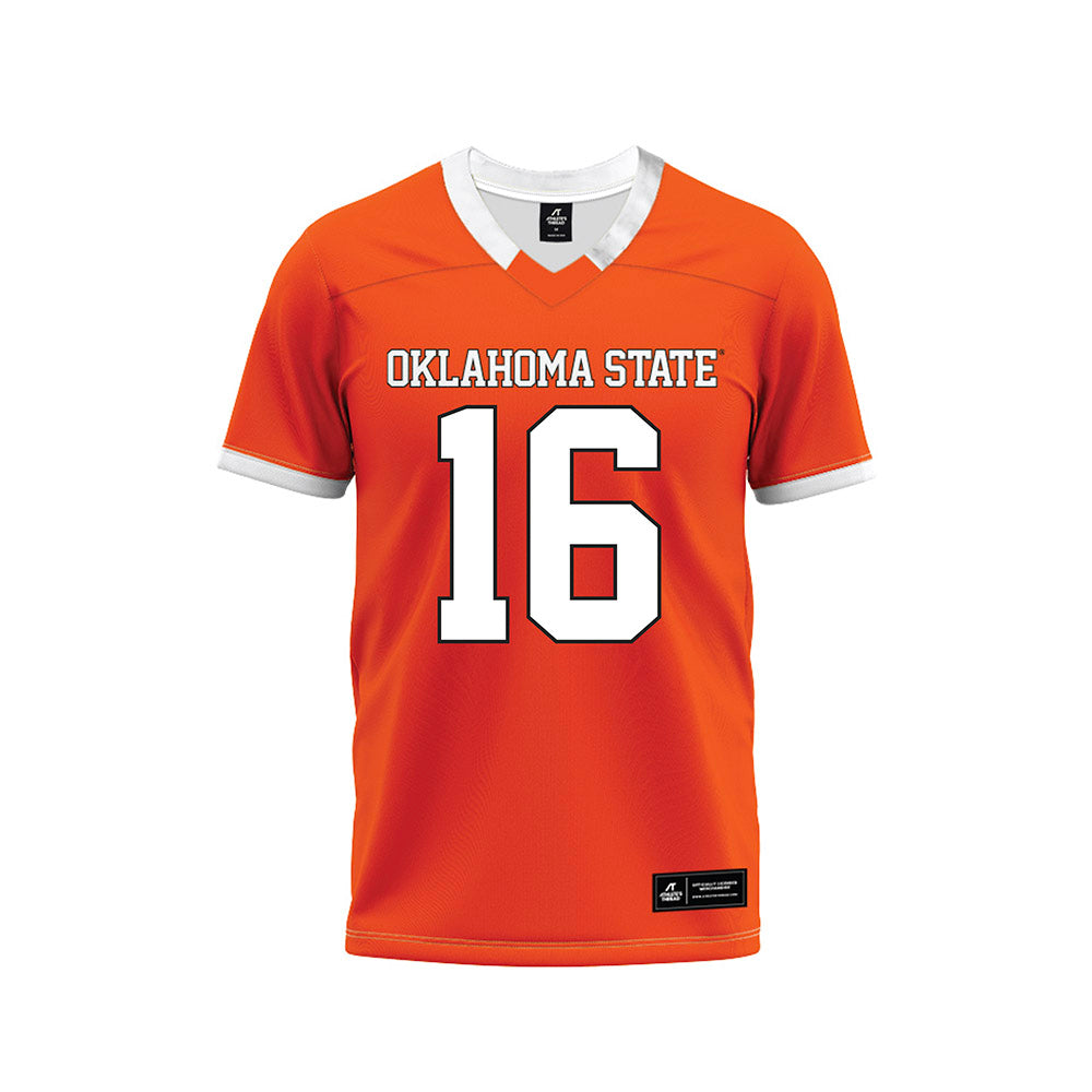 Oklahoma State - NCAA Football : Christian Fitzpatrick - Orange Premium Football Jersey-0