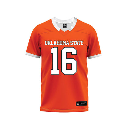 Oklahoma State - NCAA Football : Christian Fitzpatrick - Orange Premium Football Jersey-0