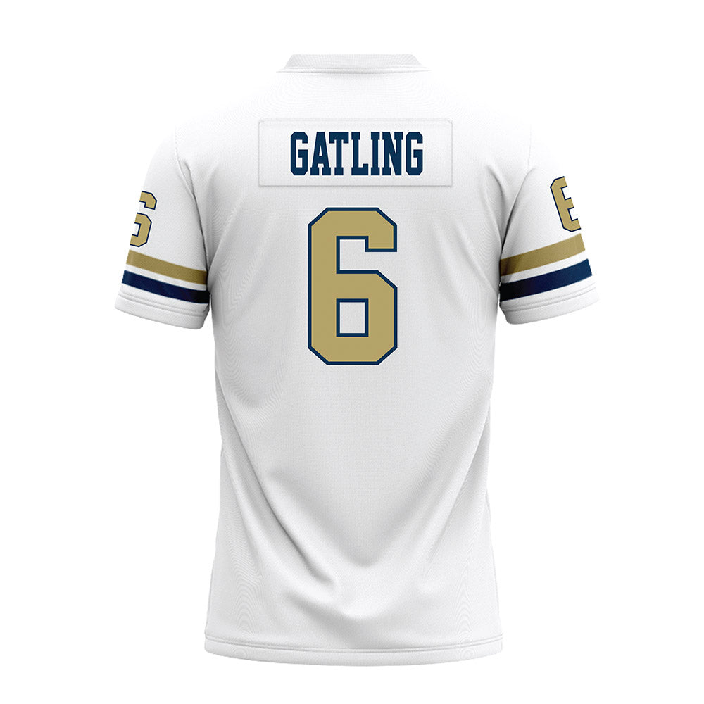 Georgia Tech - NCAA Football : Debron Gatling - White Premium Football Jersey-1