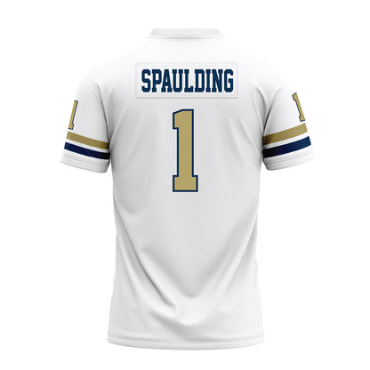 Georgia Tech - NCAA Football : Cayman Spaulding - White Premium Football Jersey-1
