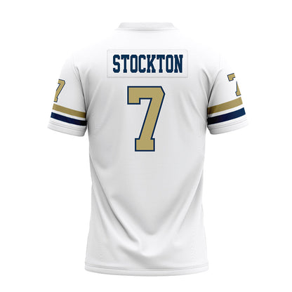 Georgia Tech - NCAA Football : Bailey Stockton - White Premium Football Jersey-1
