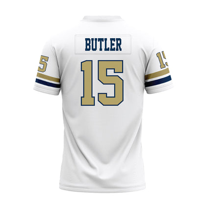 Georgia Tech - NCAA Football : Tah'J Butler - White Premium Football Jersey