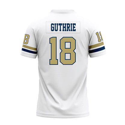Georgia Tech - NCAA Football : Ben Guthrie - White Premium Football Jersey-1