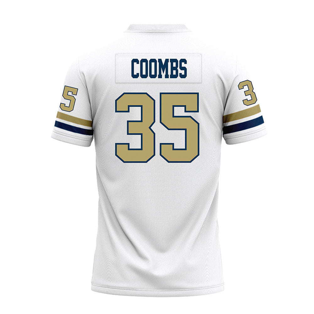 Georgia Tech - NCAA Football : Carrington Coombs - White Premium Football Jersey-1