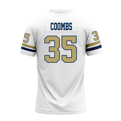 Georgia Tech - NCAA Football : Carrington Coombs - White Premium Football Jersey-1