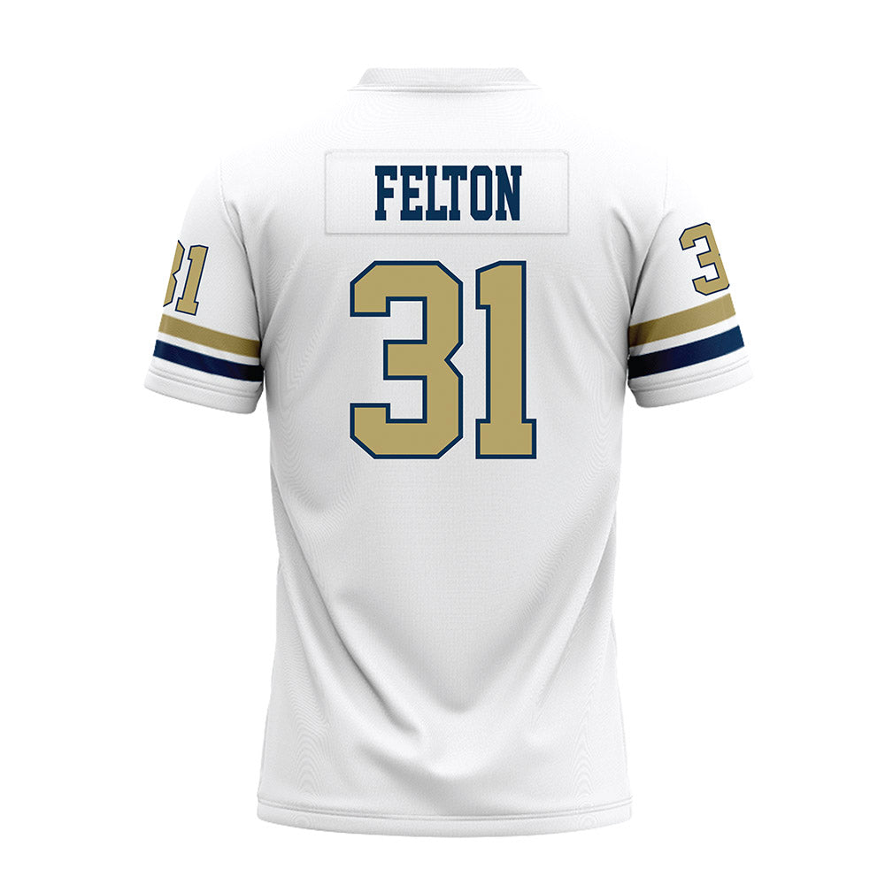 Georgia Tech - NCAA Football : Fenix Felton - White Premium Football Jersey-1