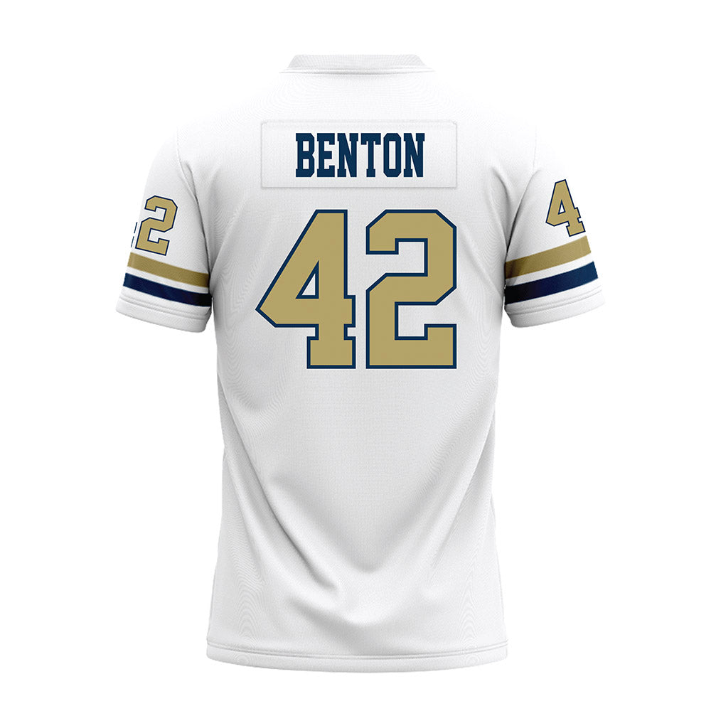 Georgia Tech - NCAA Football : Will Benton - White Premium Football Jersey-1