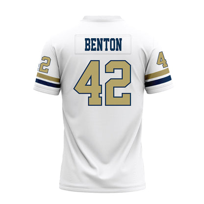 Georgia Tech - NCAA Football : Will Benton - White Premium Football Jersey-1