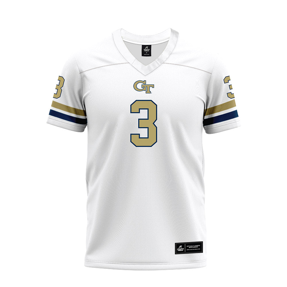 Georgia Tech - NCAA Football : Eric Rivers - White Premium Football Jersey-0