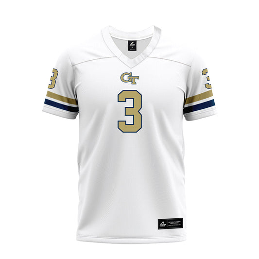 Georgia Tech - NCAA Football : Eric Rivers - White Premium Football Jersey-0