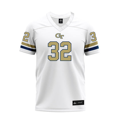 Georgia Tech - NCAA Football : Jayden Barr - White Premium Football Jersey-0