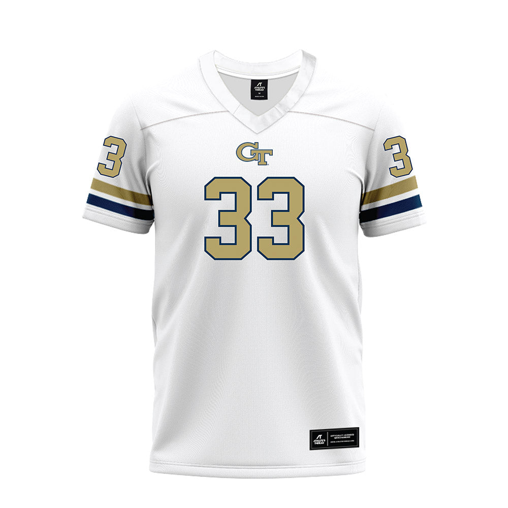 Georgia Tech - NCAA Football : Aidan Birr - White Premium Football Jersey