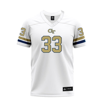 Georgia Tech - NCAA Football : Aidan Birr - White Premium Football Jersey
