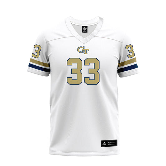 Georgia Tech - NCAA Football : Aidan Birr - White Premium Football Jersey