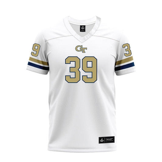 Georgia Tech - NCAA Football : Will Kiker - White Premium Football Jersey-0