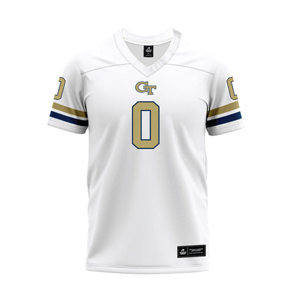 Georgia Tech - NCAA Football : Melvin Jordan IV - White Premium Football Jersey-0