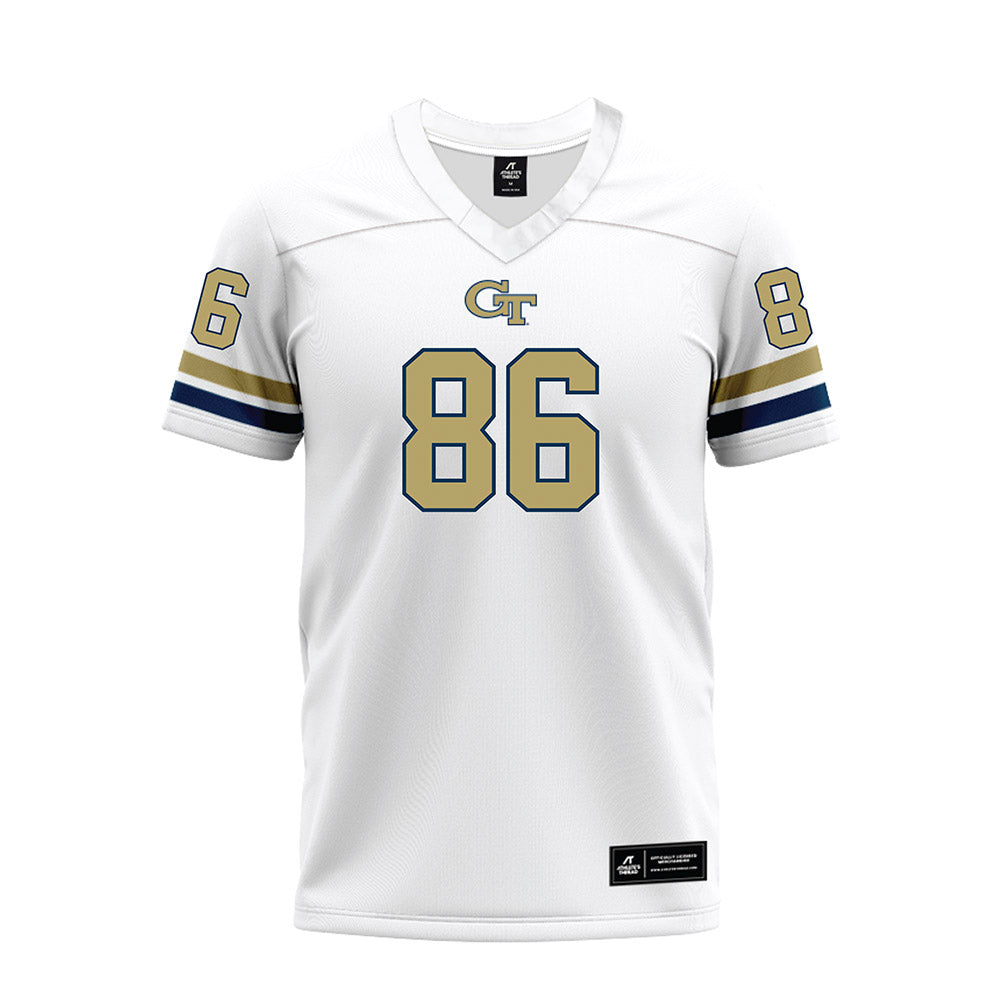 Georgia Tech - NCAA Football : Kevin Roche Jr - White Premium Football Jersey-0