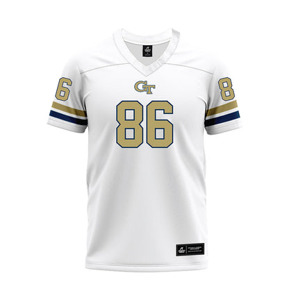 Georgia Tech - NCAA Football : Kevin Roche Jr - White Premium Football Jersey-0