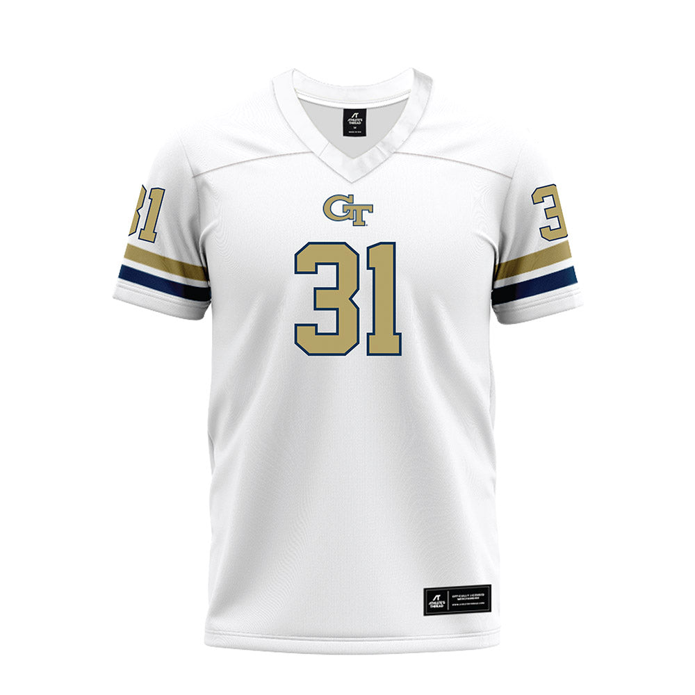 Georgia Tech - NCAA Football : Fenix Felton - White Premium Football Jersey-0