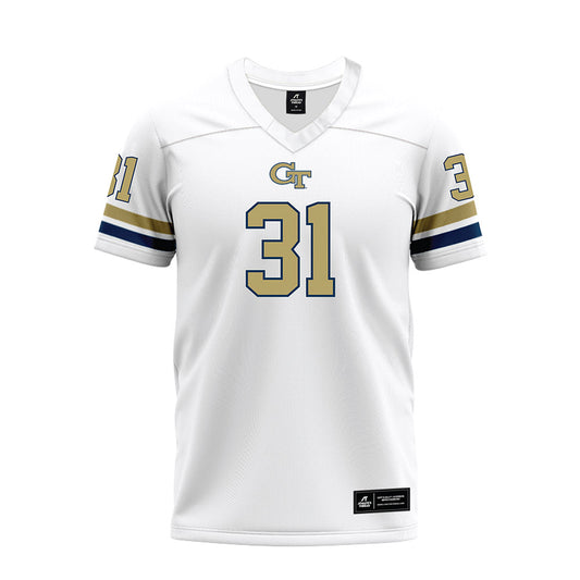 Georgia Tech - NCAA Football : Fenix Felton - White Premium Football Jersey-0