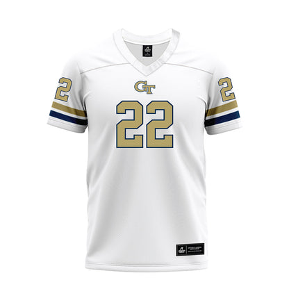Georgia Tech - NCAA Football : Trelain Maddox - White Premium Football Jersey-0