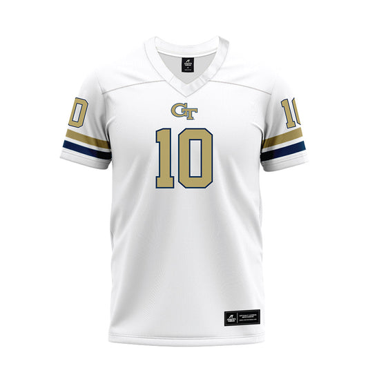 Georgia Tech - NCAA Football : Haynes King - White Premium Football Jersey