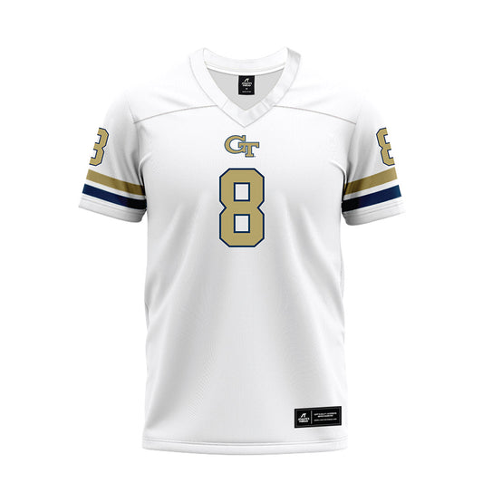 Georgia Tech - NCAA Football : Jordan Boyd - White Premium Football Jersey-0
