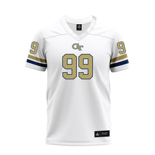 Georgia Tech - NCAA Football : Jordan van den Berg - White Premium Football Jersey