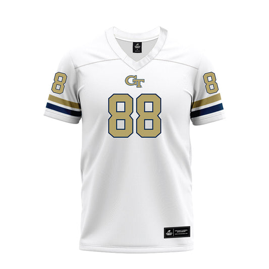 Georgia Tech - NCAA Football : J.T. Byrne - White Premium Football Jersey-0