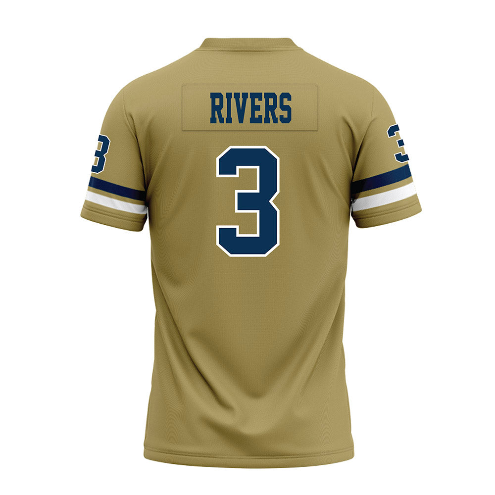 Georgia Tech - NCAA Football : Eric Rivers - Gold Premium Football Jersey-1
