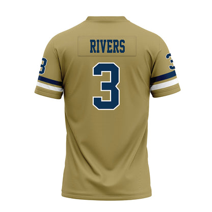 Georgia Tech - NCAA Football : Eric Rivers - Gold Premium Football Jersey-1