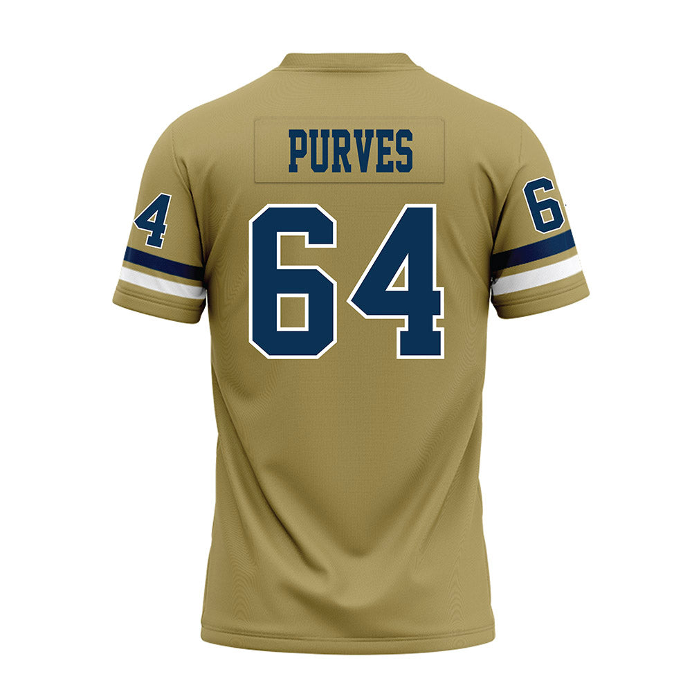 Georgia Tech - NCAA Football : Ryan Purves - Gold Premium Football Jersey