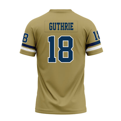 Georgia Tech - NCAA Football : Ben Guthrie - Gold Premium Football Jersey-1