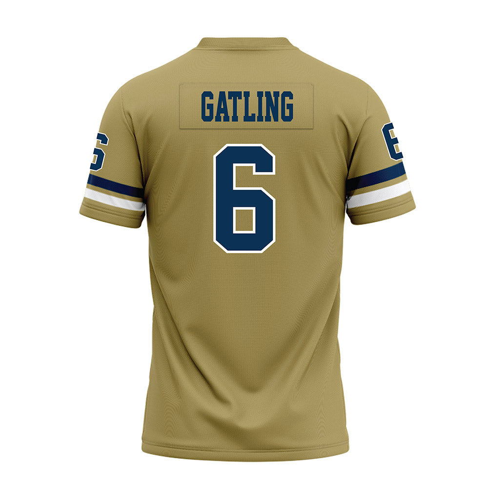 Georgia Tech - NCAA Football : Debron Gatling - Gold Premium Football Jersey-1