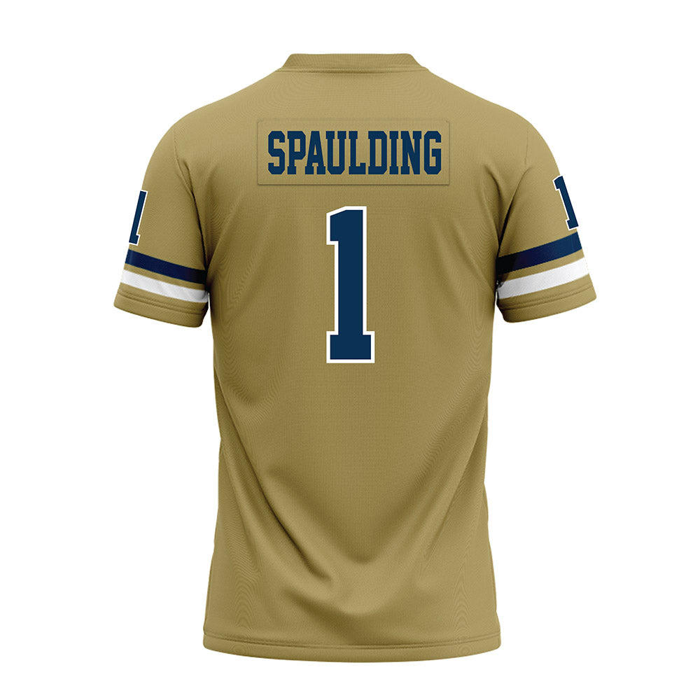 Georgia Tech - NCAA Football : Cayman Spaulding - Gold Premium Football Jersey-1