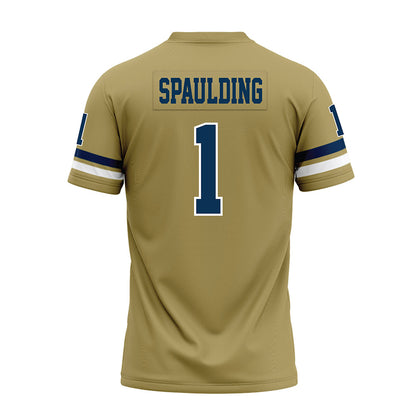 Georgia Tech - NCAA Football : Cayman Spaulding - Gold Premium Football Jersey-1